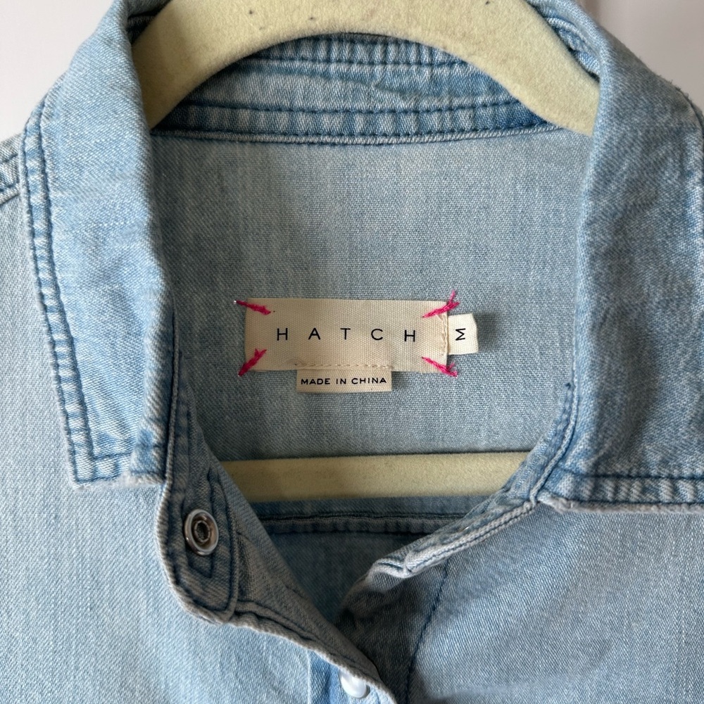 Hatch Light Blue Denim Button Down Shirt - Picture 4 of 6
